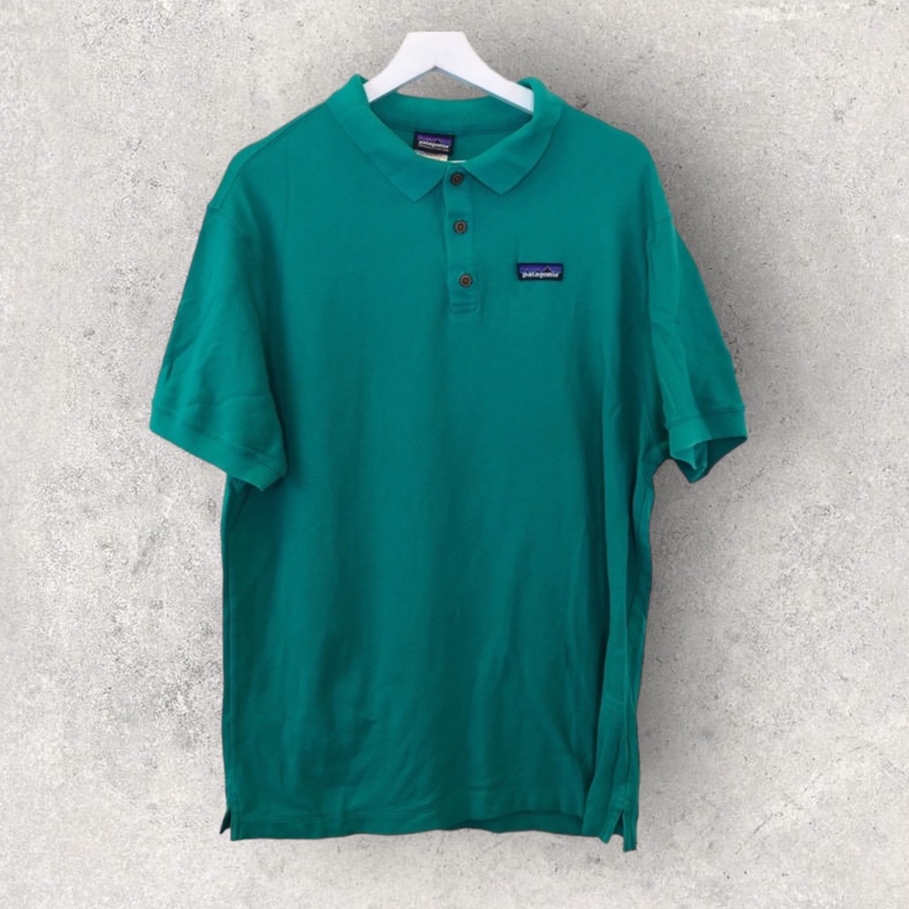 Patagonia Green Button Down Polo Shirt